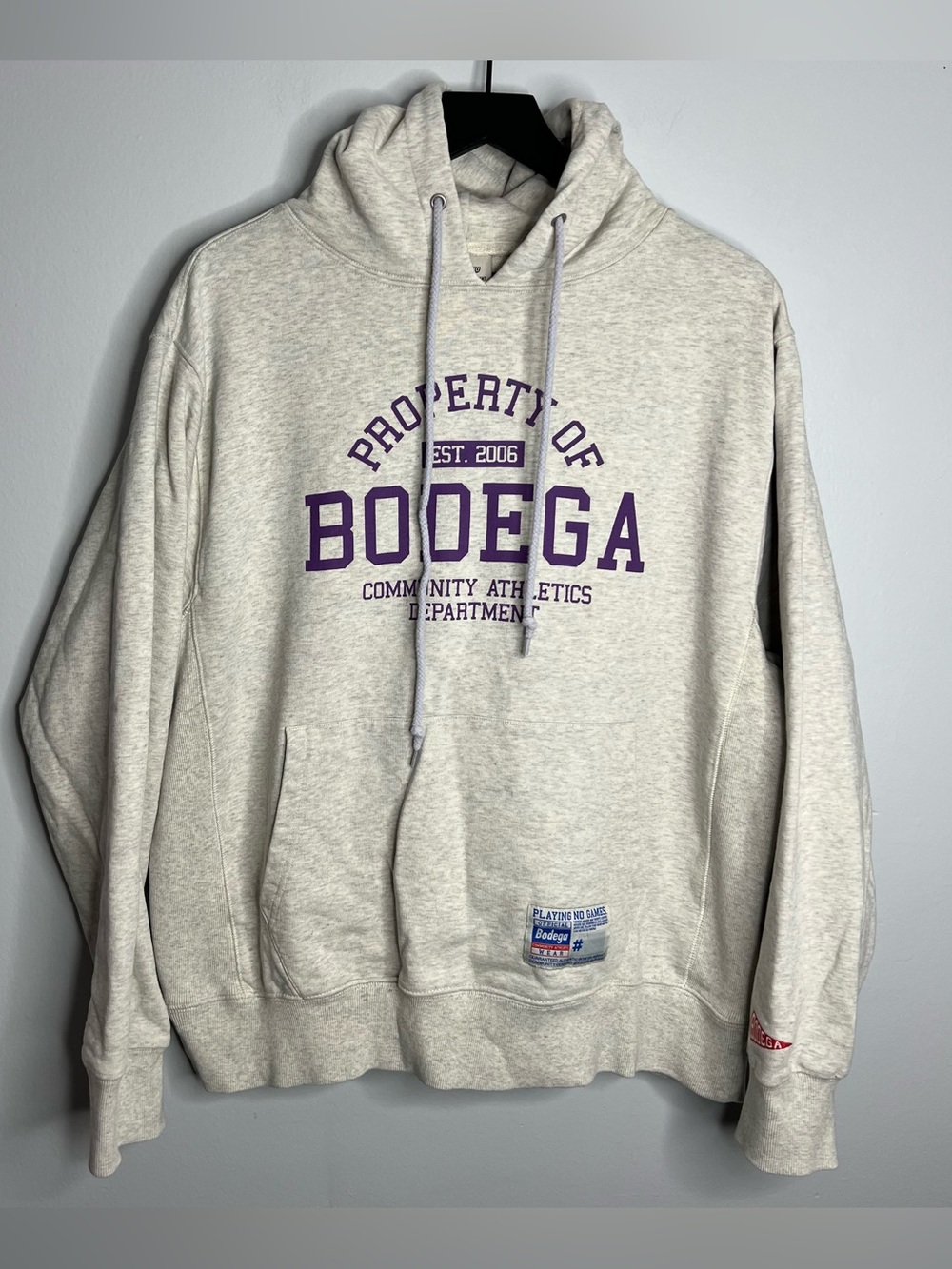 Bodega Community Athletics Department Hoodie Mens XL Grey New York Hidden In